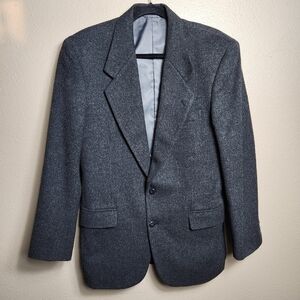 Dario Di Napoli Men Charcoal Gray 100% Camel Hair 2 Button Sport Coat-Size 38